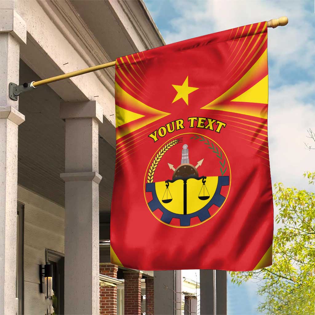 Personalized Tigray Region Garden Flag Coat Of Arms With Tigray Map