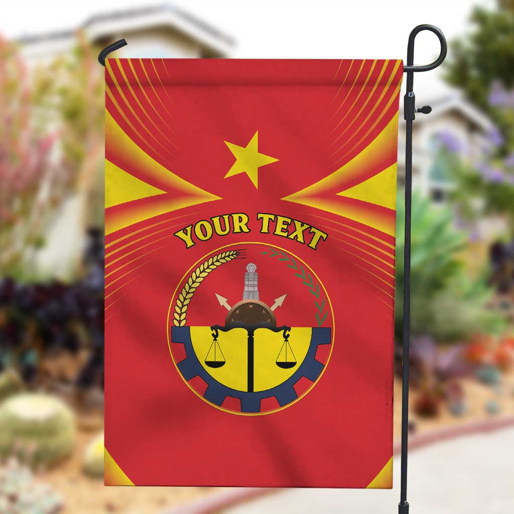 Personalized Tigray Region Garden Flag Coat Of Arms With Tigray Map