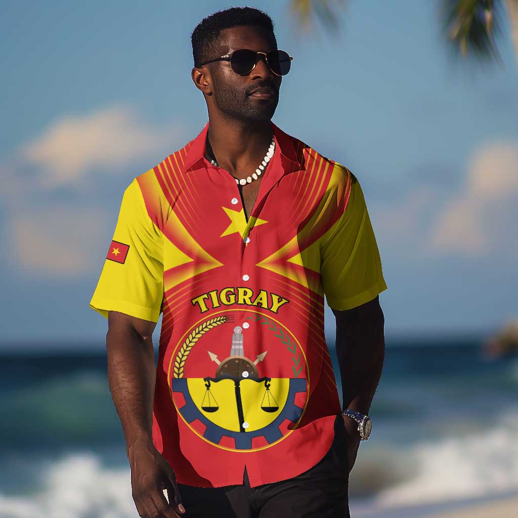 Personalized Tigray Region Hawaiian Shirt Coat Of Arms With Tigray Map