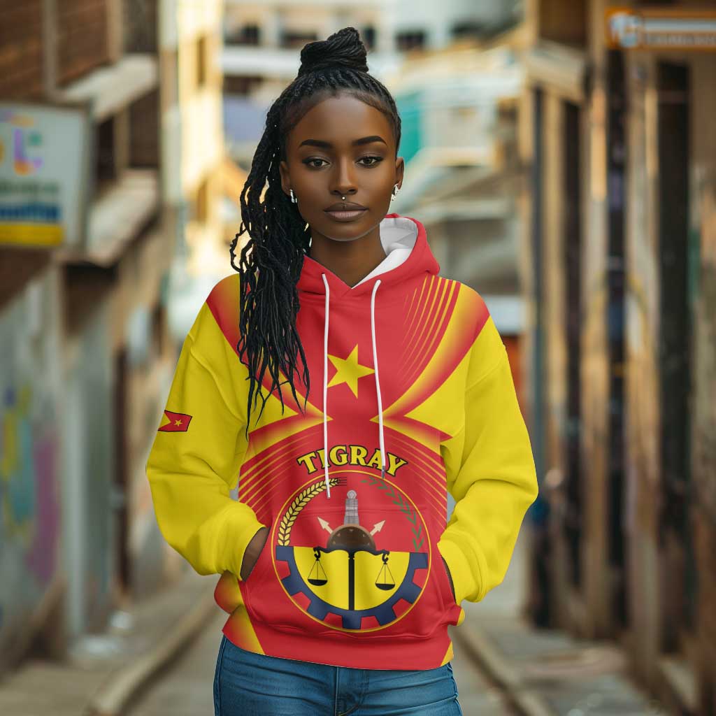 Personalized Tigray Region Hoodie Coat Of Arms With Tigray Map