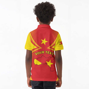 Personalized Tigray Region Kid Polo Shirt Coat Of Arms With Tigray Map