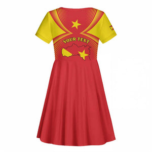 Personalized Tigray Region Kid Short Sleeve Dress Coat Of Arms With Tigray Map