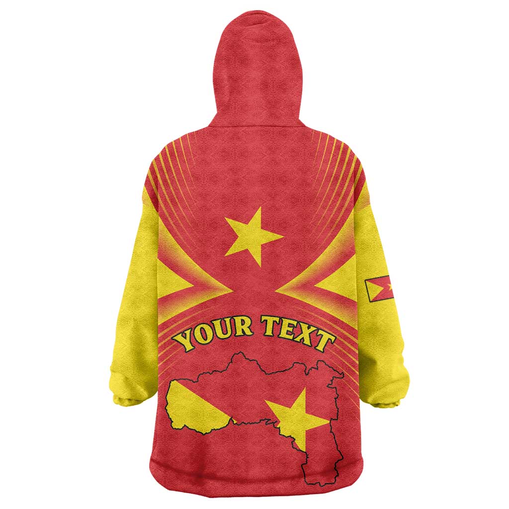 Personalized Tigray Region Kid Wearable Blanket Hoodie Coat Of Arms With Tigray Map