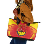 Personalized Tigray Region Leather Tote Bag Coat Of Arms With Tigray Map