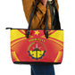 Personalized Tigray Region Leather Tote Bag Coat Of Arms With Tigray Map