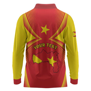 Personalized Tigray Region Long Sleeve Polo Shirt Coat Of Arms With Tigray Map
