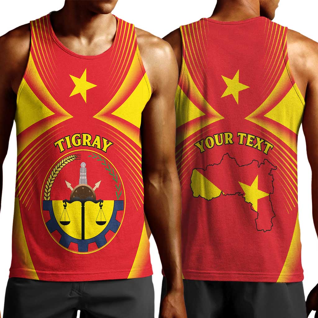 Personalized Tigray Region Men Tank Top Coat Of Arms With Tigray Map