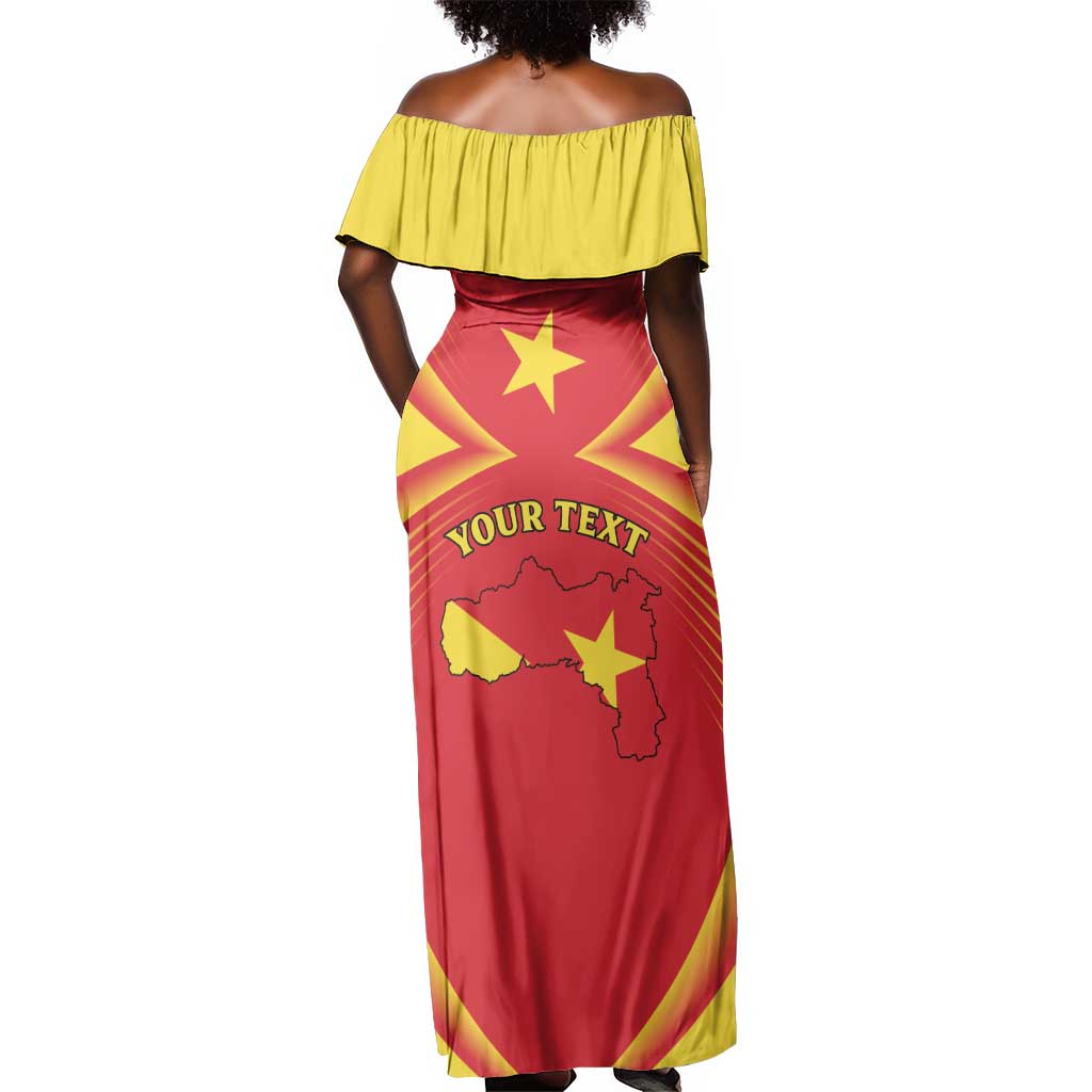 Personalized Tigray Region Off Shoulder Maxi Dress Coat Of Arms With Tigray Map