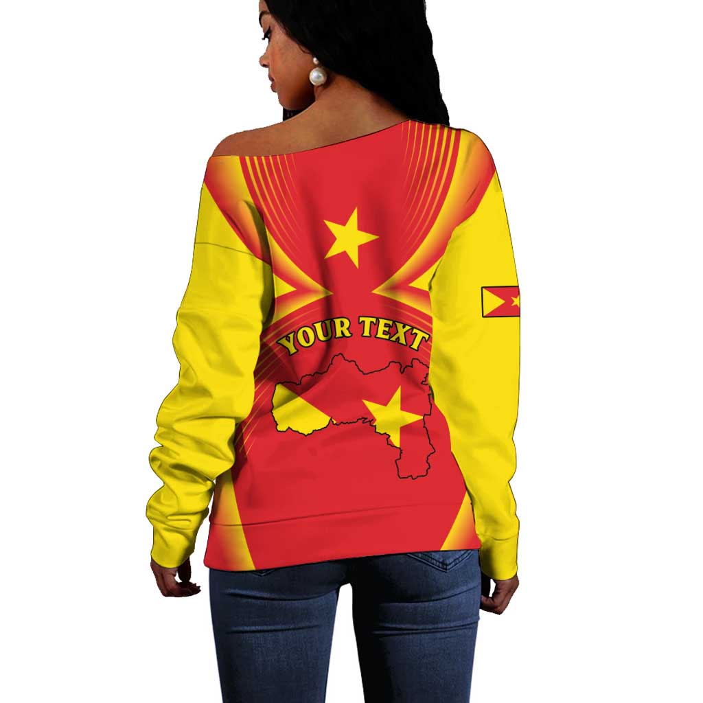 Personalized Tigray Region Off Shoulder Sweater Coat Of Arms With Tigray Map