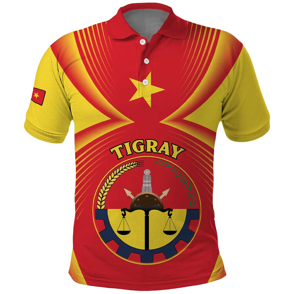 Personalized Tigray Region Polo Shirt Coat Of Arms With Tigray Map