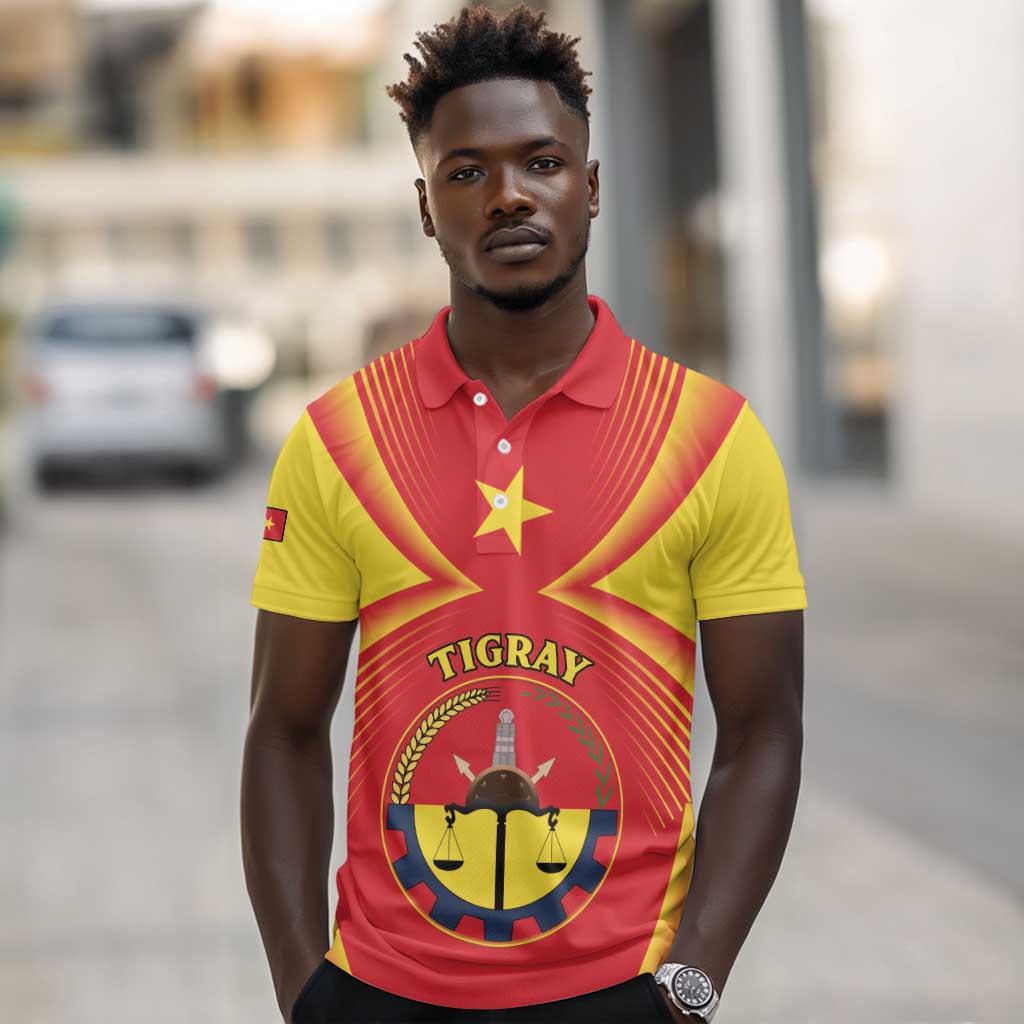 Personalized Tigray Region Polo Shirt Coat Of Arms With Tigray Map