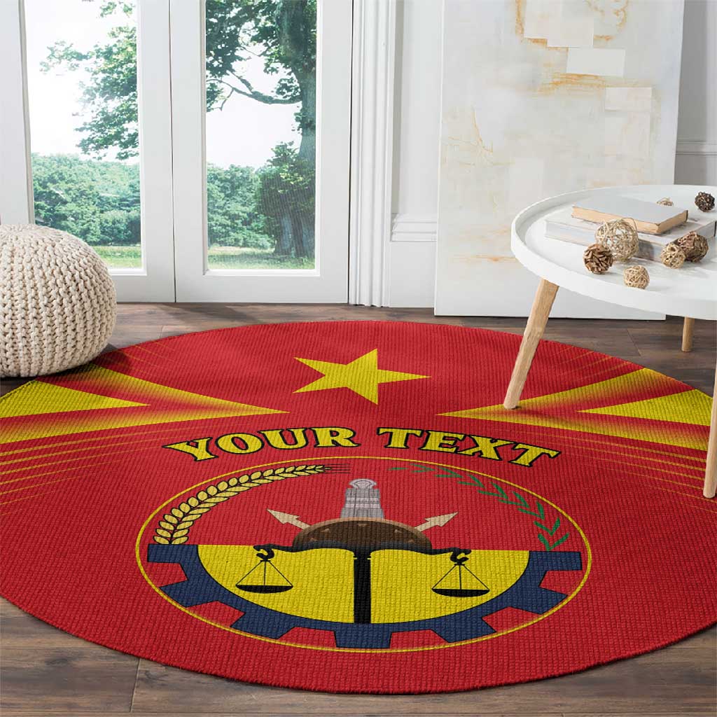 Personalized Tigray Region Round Carpet Coat Of Arms With Tigray Map