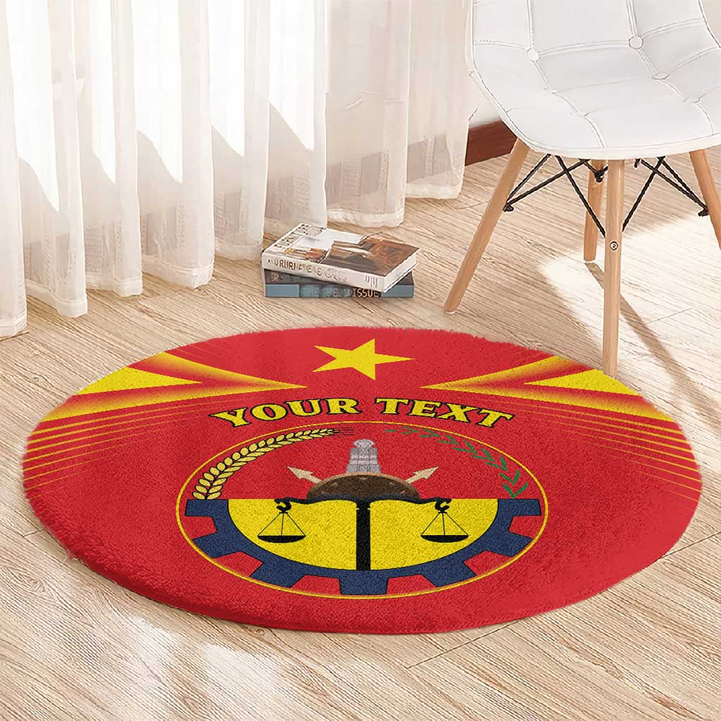 Personalized Tigray Region Round Carpet Coat Of Arms With Tigray Map