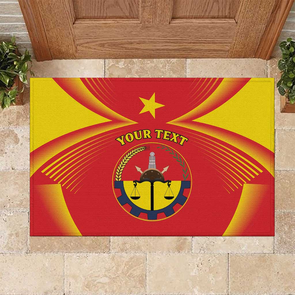 Personalized Tigray Region Rubber Doormat Coat Of Arms With Tigray Map