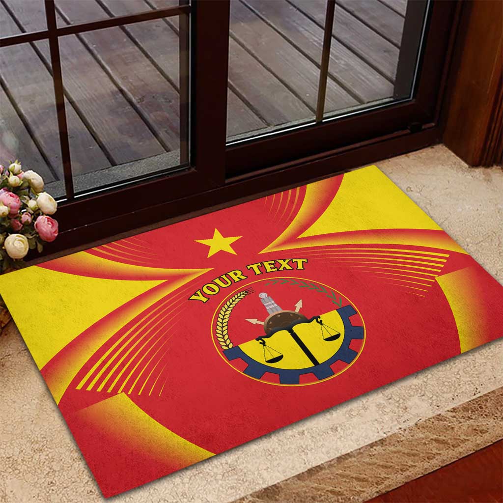 Personalized Tigray Region Rubber Doormat Coat Of Arms With Tigray Map