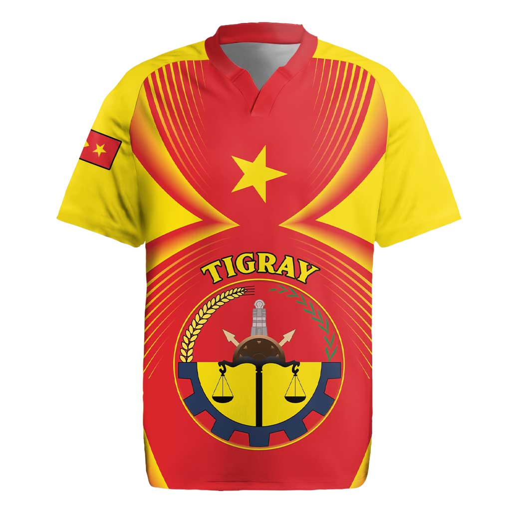 Personalized Tigray Region Rugby Jersey Coat Of Arms With Tigray Map