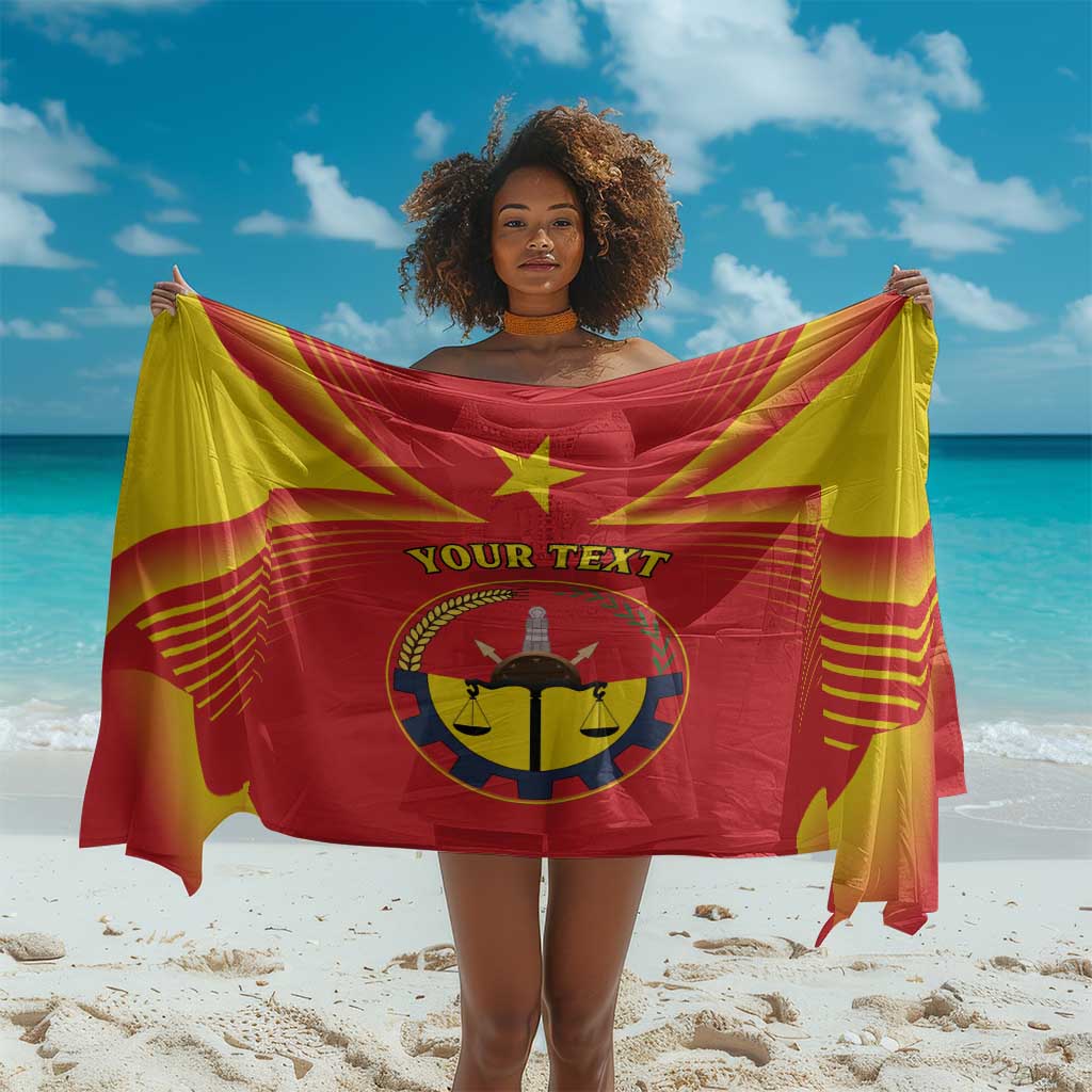 Personalized Tigray Region Sarong Coat Of Arms With Tigray Map