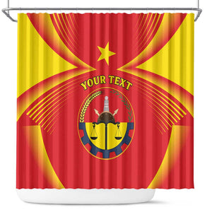 Personalized Tigray Region Shower Curtain Coat Of Arms With Tigray Map