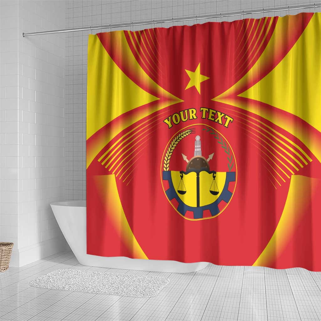 Personalized Tigray Region Shower Curtain Coat Of Arms With Tigray Map