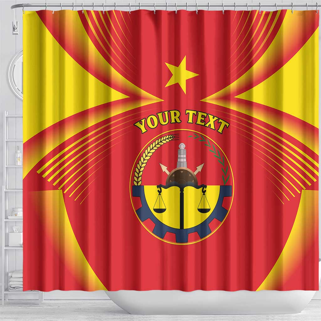 Personalized Tigray Region Shower Curtain Coat Of Arms With Tigray Map