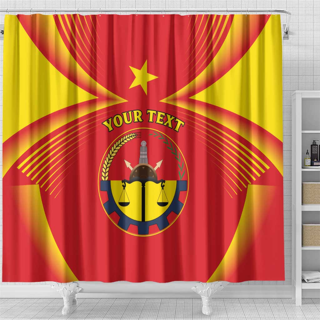 Personalized Tigray Region Shower Curtain Coat Of Arms With Tigray Map