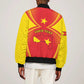 Personalized Tigray Region Sleeve Zip Bomber Jacket Coat Of Arms With Tigray Map