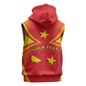 Personalized Tigray Region Sleeveless Hoodie Coat Of Arms With Tigray Map - African Pride