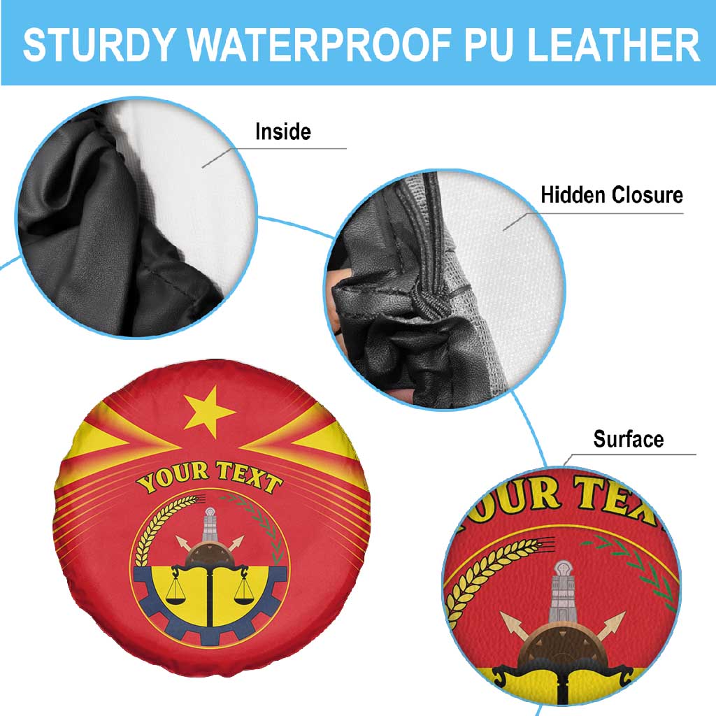 Personalized Tigray Region Spare Tire Cover Coat Of Arms With Tigray Map