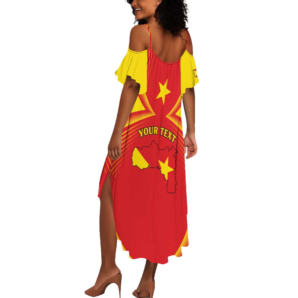 Personalized Tigray Region Summer Maxi Dress Coat Of Arms With Tigray Map