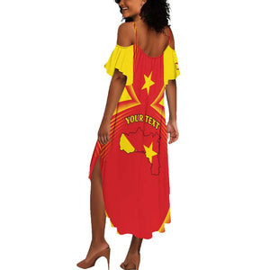 Personalized Tigray Region Summer Maxi Dress Coat Of Arms With Tigray Map