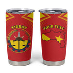 Personalized Tigray Region Tumbler Cup Coat Of Arms With Tigray Map