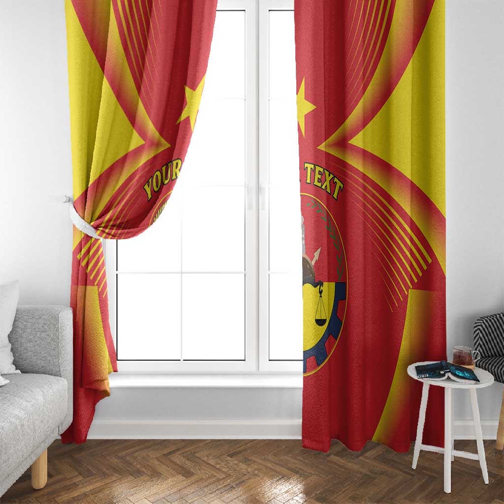 Personalized Tigray Region Window Curtain Coat Of Arms With Tigray Map