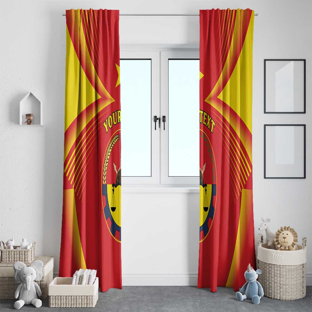 Personalized Tigray Region Window Curtain Coat Of Arms With Tigray Map