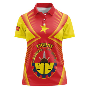 Personalized Tigray Region Women Polo Shirt Coat Of Arms With Tigray Map