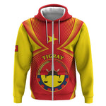 Personalized Tigray Region Zip Hoodie Coat Of Arms With Tigray Map