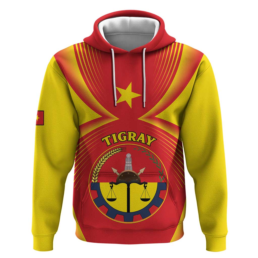 Personalized Tigray Region Zip Hoodie Coat Of Arms With Tigray Map