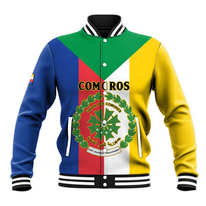 Comoros Coat Of Arms Flag Style Baseball Jacket