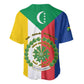 Comoros Coat Of Arms Flag Style Baseball Jersey