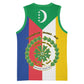 Comoros Coat Of Arms Flag Style Basketball Jersey - African Pride
