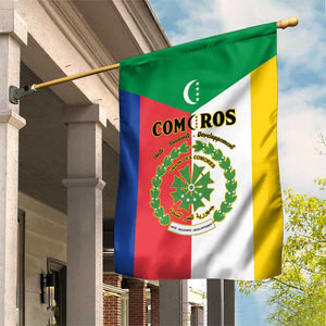 Comoros Coat Of Arms Flag Style Garden Flag