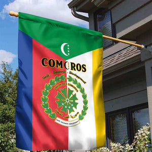 Comoros Coat Of Arms Flag Style Garden Flag