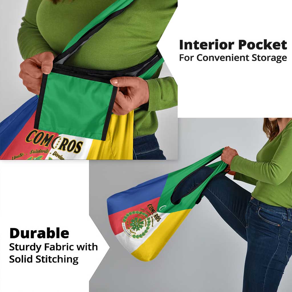 Comoros Coat Of Arms Flag Style Grocery Bag