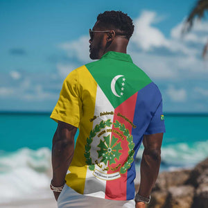 Comoros Coat Of Arms Flag Style Hawaiian Shirt