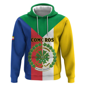 Comoros Coat Of Arms Flag Style Hoodie