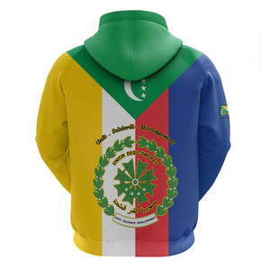 Comoros Coat Of Arms Flag Style Hoodie