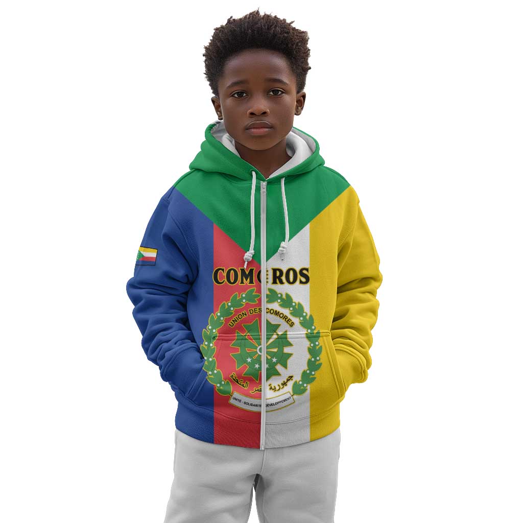 Comoros Coat Of Arms Flag Style Kid Hoodie