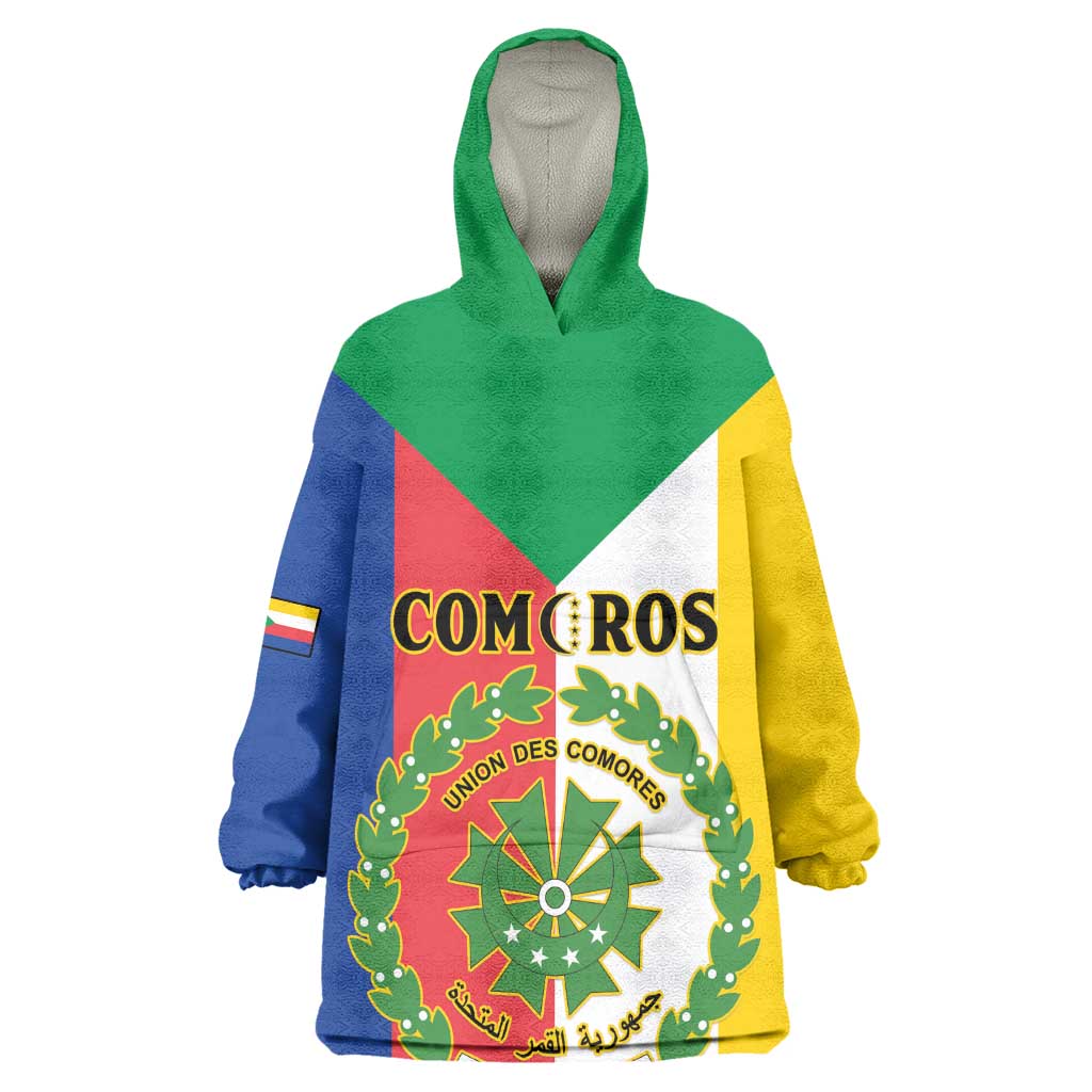 Comoros Coat Of Arms Flag Style Kid Wearable Blanket Hoodie