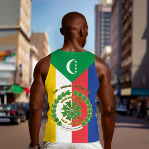 Comoros Coat Of Arms Flag Style Men Tank Top