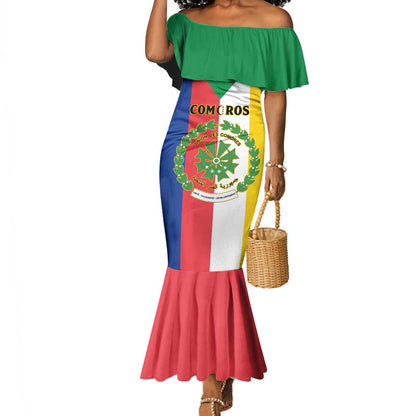 Comoros Coat Of Arms Flag Style Mermaid Dress