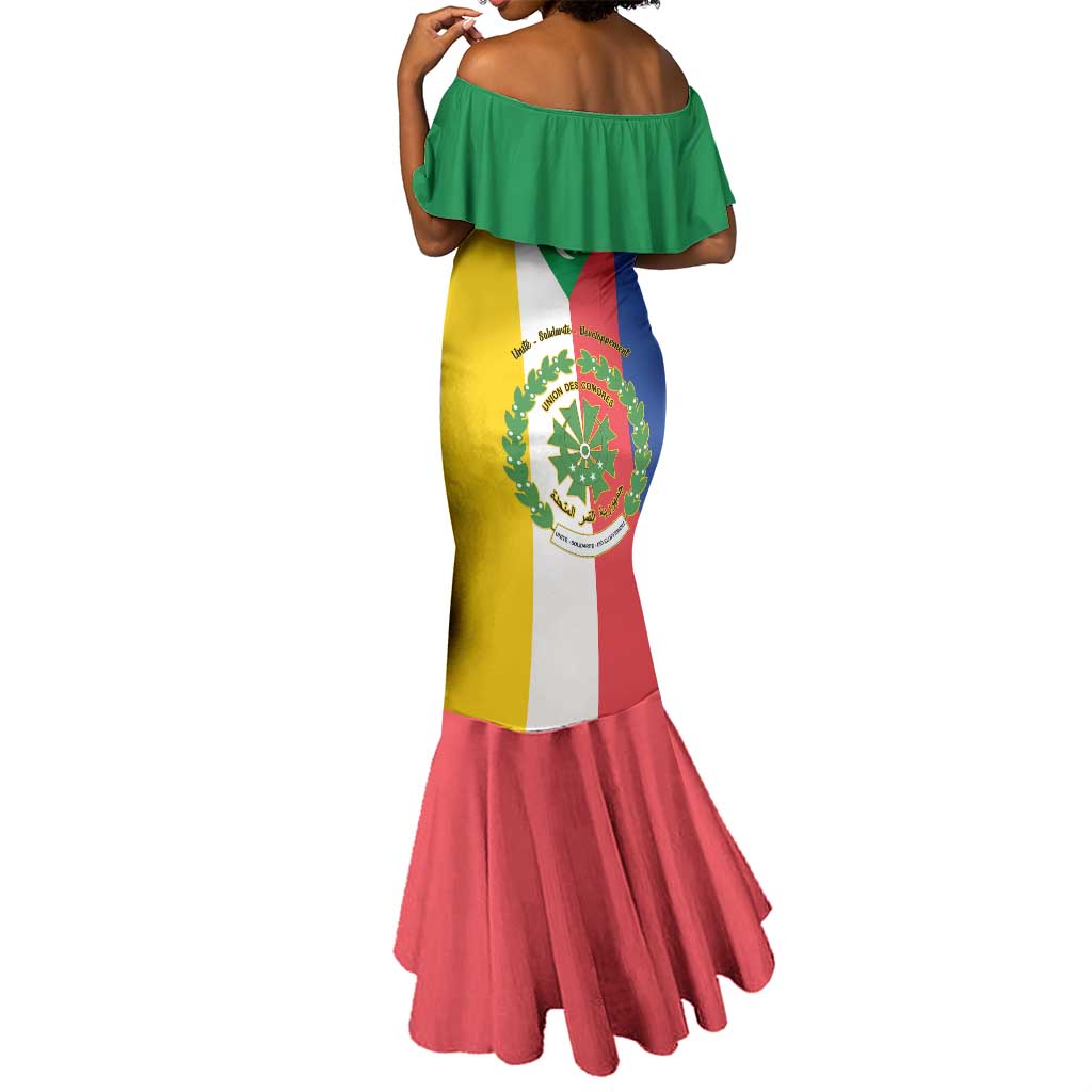 Comoros Coat Of Arms Flag Style Mermaid Dress